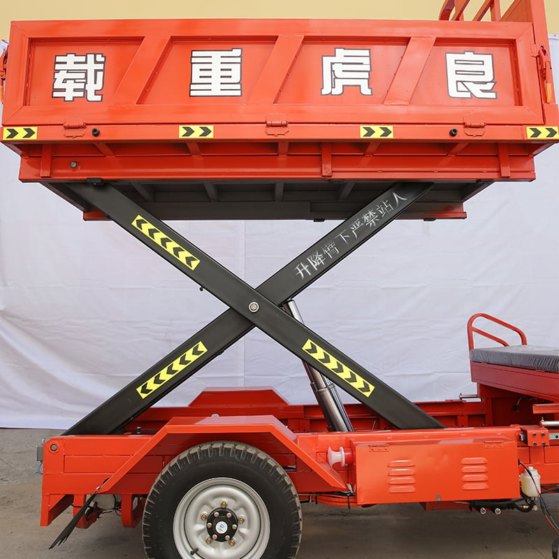 2.2x1.3m lifting and dumping belt three-door tricycle